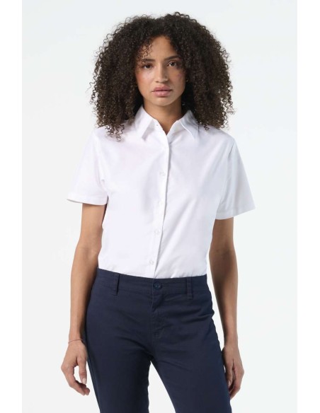 SOL-16030-Womens Oxford-Blouse Elite Short Sleeve 2